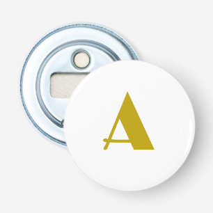 Guld Färg Anpassningsbar Monogram Initial Brev Pla Flasköppnare