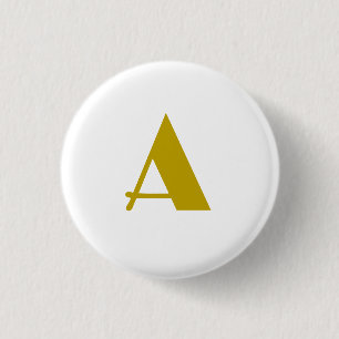 Guld Färg Anpassningsbar Monogram Initial Brev Pla Knapp