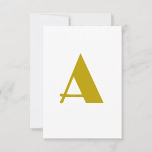 Guld Färg Anpassningsbar Monogram Initial Brev Pla OSA Kort