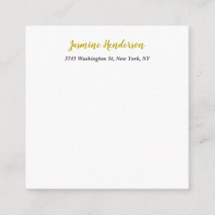 Guld Färg Calligraphy Professionell Elegant Tilläggskort