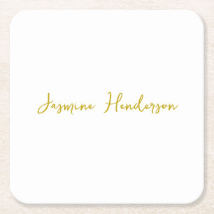 Guld Färg Calligraphy Professionell Underlägg Papper Kvadrat