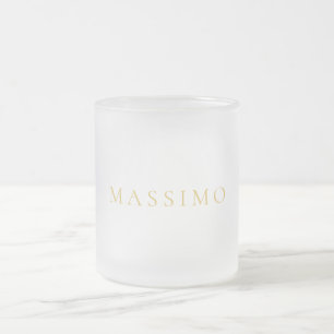 Guld Färg Egen Namn Dekorativ Chic Enkel Frostad Glasmugg