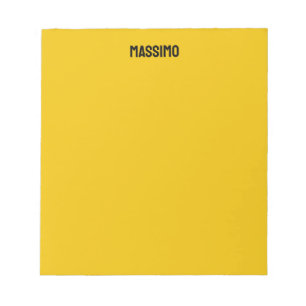 Guld Färg Eget Namn Minimalistisk Modern Enkel Anteckningsblock