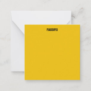 Guld Färg Eget Namn Minimalistisk Modern Enkel Anteckningskort