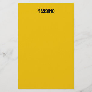 Guld Färg Eget Namn Minimalistisk Modern Enkel Brevpapper