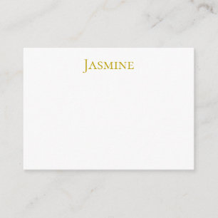 Guld Färg Enkel Minimalistisk Professionell Namn  Tilläggskort