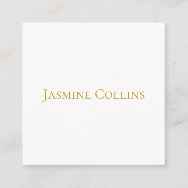 Guld Färg Enkel Minimalistisk Professionell Namn  Tilläggskort (Framsida)
