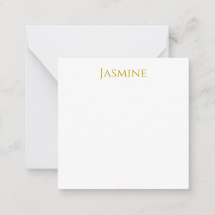 Guld Färg Enkel Minimalistisk Professionell Namnss Anteckningskort