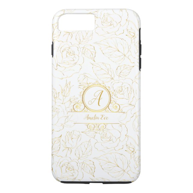 Guld färg/faux ro-anpassningsbar-mall- Case-Mate iPhone skal (Baksida)