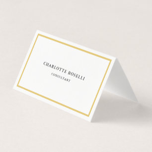 Guld Färg Gräns, vit minimalistisk Professionell,  Visitkort