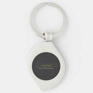 Guld Färg Grått Classical Personal Customize Chic Swirl Silverfärgad Nyckelring