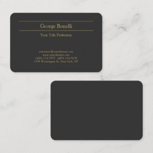 Guld Färg Grått Classical Personal Customize Chic Visitkort