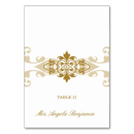 Guld Färg Ironworks Elegant bröllop-monteringskort Bordsnummer