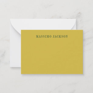Guld Färg Minimalistisk Enkel Modern Anteckningskort