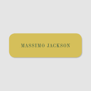 Guld Färg Minimalistisk Enkel Modern Namnbricka