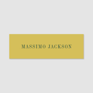 Guld Färg Minimalistisk Enkel Modern Namnbricka