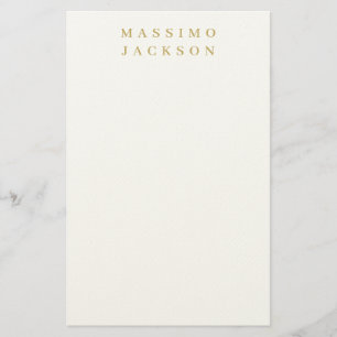 Guld Färg Minimalistisk Professionell Serif Font Brevpapper