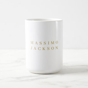 Guld Färg Minimalistisk Professionell Serif Font Kaffemugg