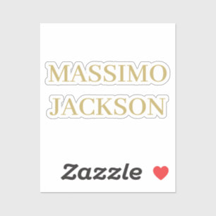 Guld Färg Minimalistisk Professionell Serif Font Klistermärken