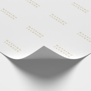 Guld Färg Minimalistisk Professionell Serif Font Presentpapper