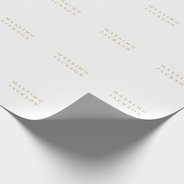 Guld Färg Minimalistisk Professionell Serif Font Presentpapper (Hörn)