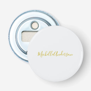 Guld Färg, modern, minimalistisk handstil Namn Flasköppnare
