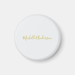 Guld Färg, modern, minimalistisk handstil Namn Magnet