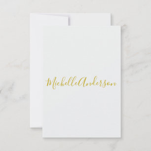 Guld Färg, modern, minimalistisk handstil Namn OSA Kort