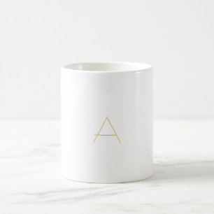 Guld Färg Monogram Professionell Anpassad Kaffemugg
