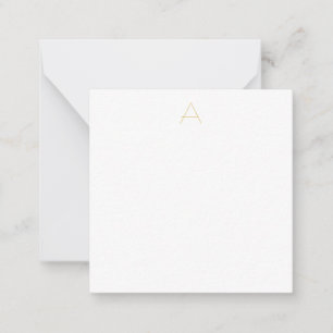 Guld Färg Monogram Professionell Anpassningsbar Anteckningskort