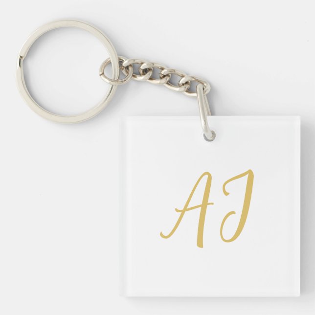 Guld Färg Monogram Professionell Klassisk Initial (Framsidan)