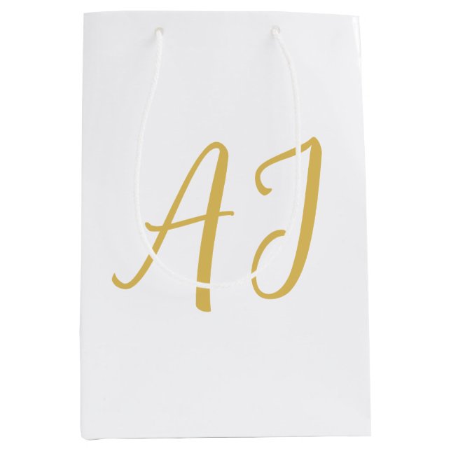 Guld Färg Monogram Professionell Klassisk Initial (Framsidan)