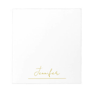 Guld färg namn professionell minimalistisk modern anteckningsblock