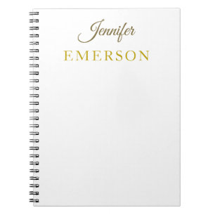 Guld färg namn professionell minimalistisk modern anteckningsbok