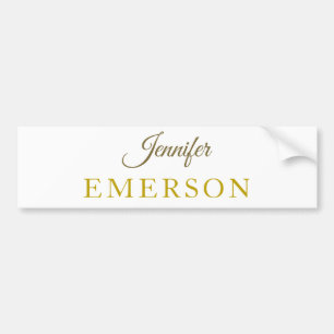 Guld färg namn professionell minimalistisk modern bildekal