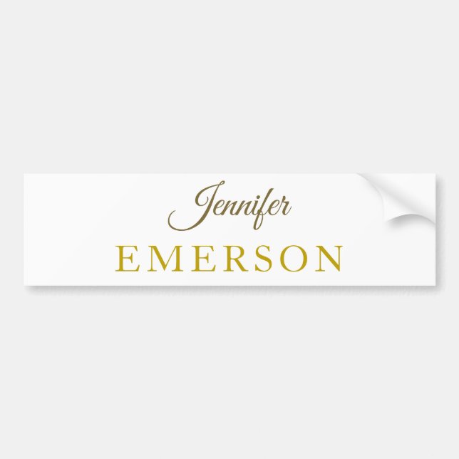 Guld färg namn professionell minimalistisk modern  bildekal (Framsidan)