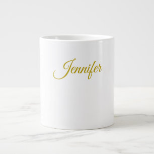 Guld färg namn professionell minimalistisk modern jumbo mugg