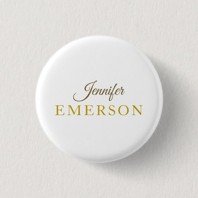 Guld färg namn professionell minimalistisk modern  knapp (Framsida)