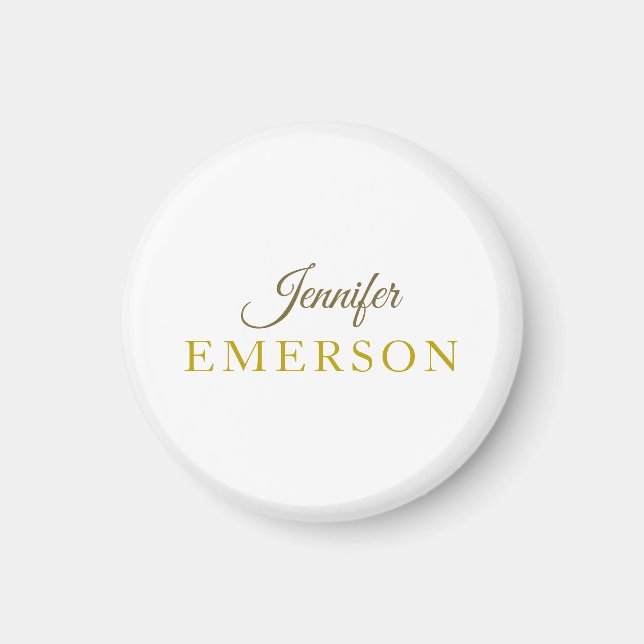 Guld färg namn professionell minimalistisk modern  magnet (Framsidan)