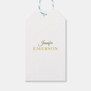 Guld färg namn professionell minimalistisk modern presentetikett