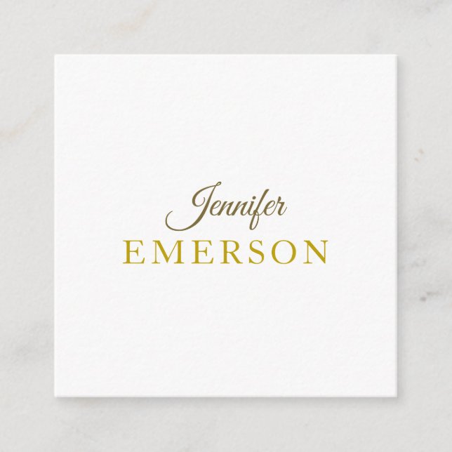 Guld färg namn professionell minimalistisk modern  tilläggskort (Framsida)