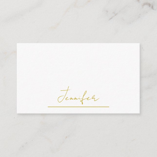 Guld färg namn professionell minimalistisk modern  tilläggskort (Framsida)
