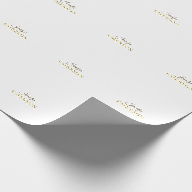 Guld färg professionell minimalistisk modern enkel presentpapper (Hörn)