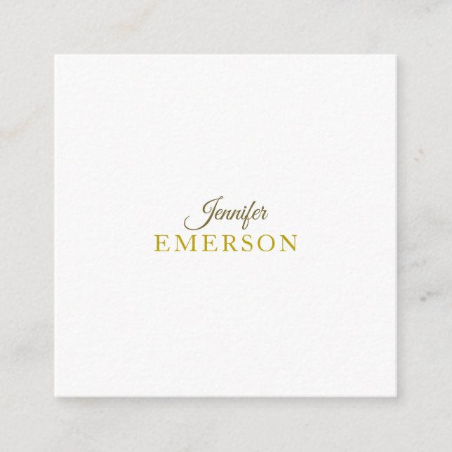 Guld färg professionell minimalistisk modern enkel tilläggskort (Framsida)