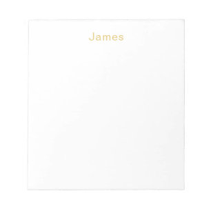 Guld Färg Professionell Trendig Minimalistisk Namn Anteckningsblock
