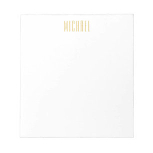 Guld Färg Professionell Trendig Minimalistisk Namn Anteckningsblock