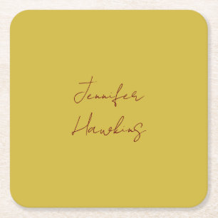 Guld färg professionell, vanlig handskrift underlägg papper kvadrat