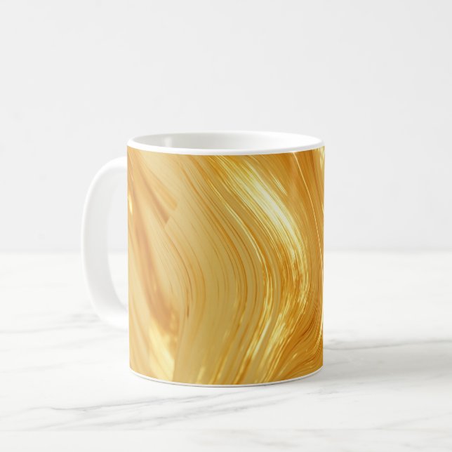 Guld färg skimrar kaffemugg (Framsida vänster)