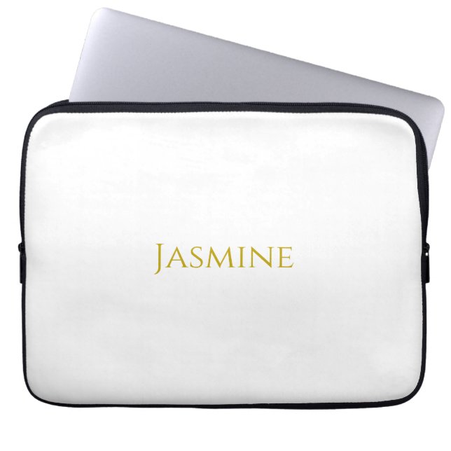 Guld Färg, vanlig, minimalistisk Professionell Nam Laptop Fodral (Framsidan)