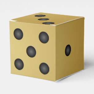 Guld Färgad Dice eller Die Presentaskar